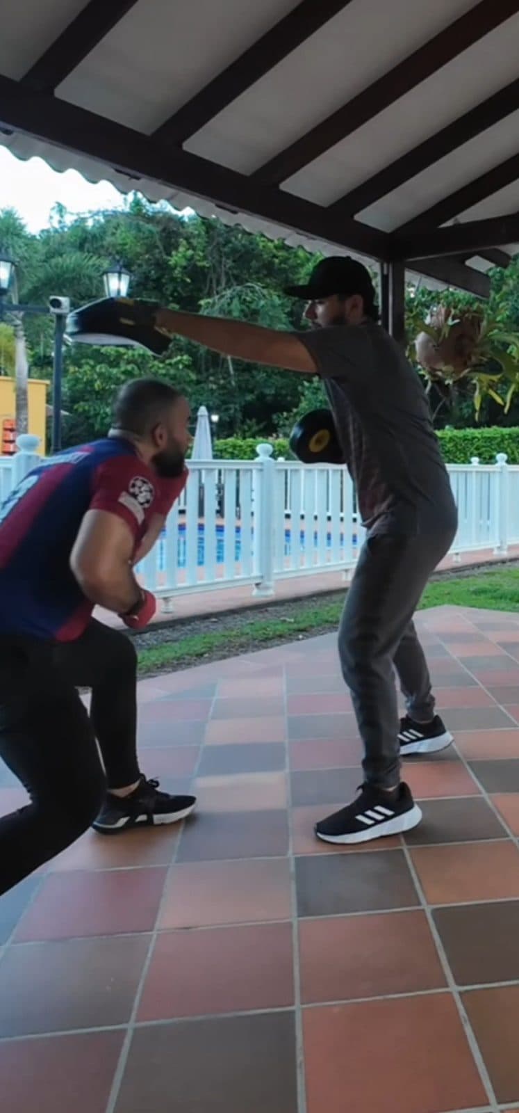 Técnica de golpeo con manoplas